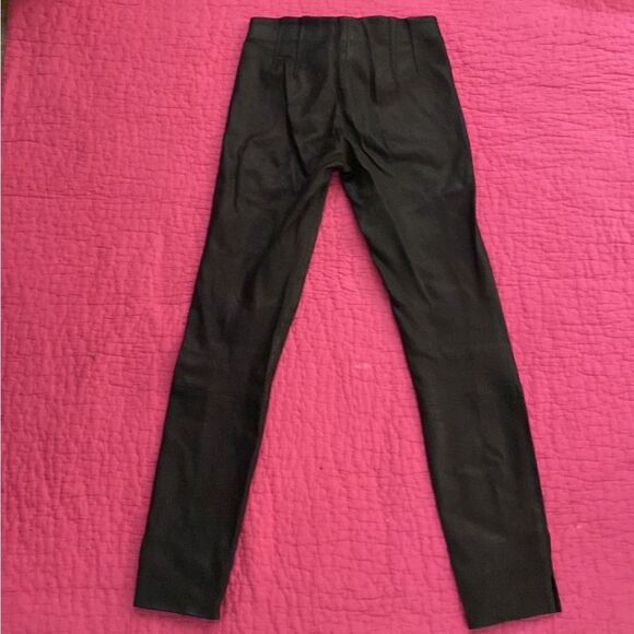 Theory Black  lamb Leather Leggings, US0 - Picture 10 of 13